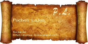 Puches Lajos névjegykártya